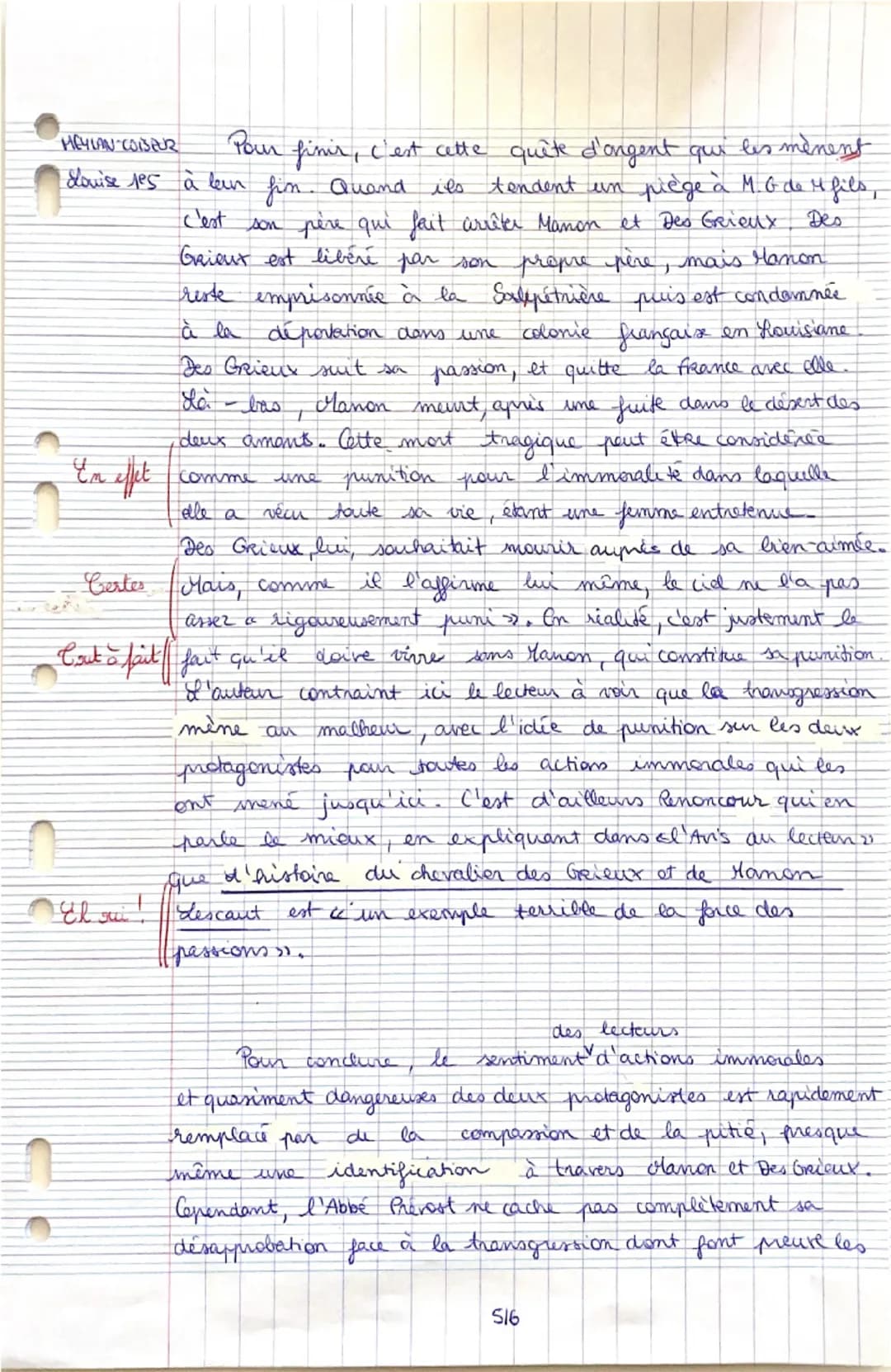 2. DISSERTATION (20 POINTS)
Objet d'étude : Le roman et le récit du Moyen Âge au XXIe siècle.
(Euvre Abbé Prévost, Manon Lescaut.
Parcours p