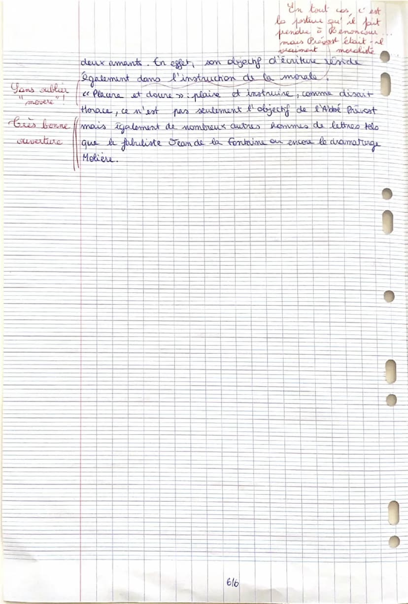 2. DISSERTATION (20 POINTS)
Objet d'étude : Le roman et le récit du Moyen Âge au XXIe siècle.
(Euvre Abbé Prévost, Manon Lescaut.
Parcours p