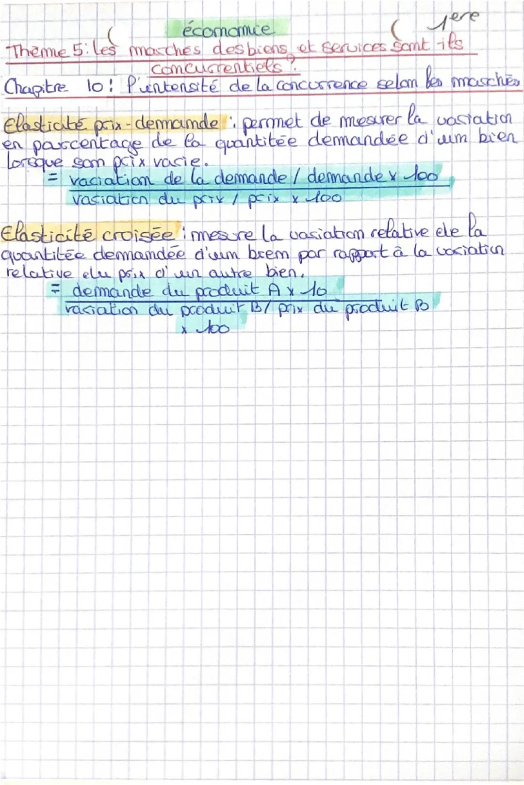 économie
Theme 5 les marchés des brems et services comt-it
conuicembre 2
Chapitre to: l'antensité de la concurrence selon les
masches
Marché