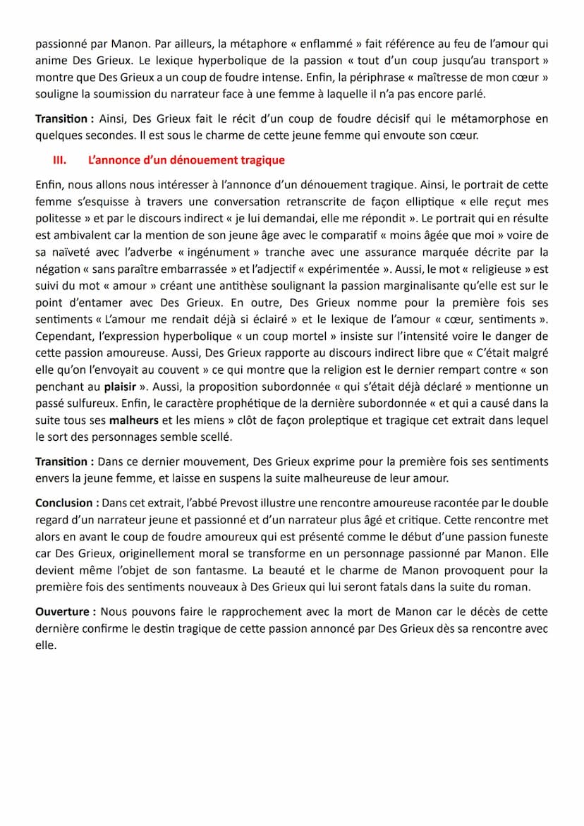 MANON LESCAUT : La rencontre à Amiens
Introduction: Antoine-François Prévost embrasse une carrière ecclésiastique en 1721 et commence
à rédi