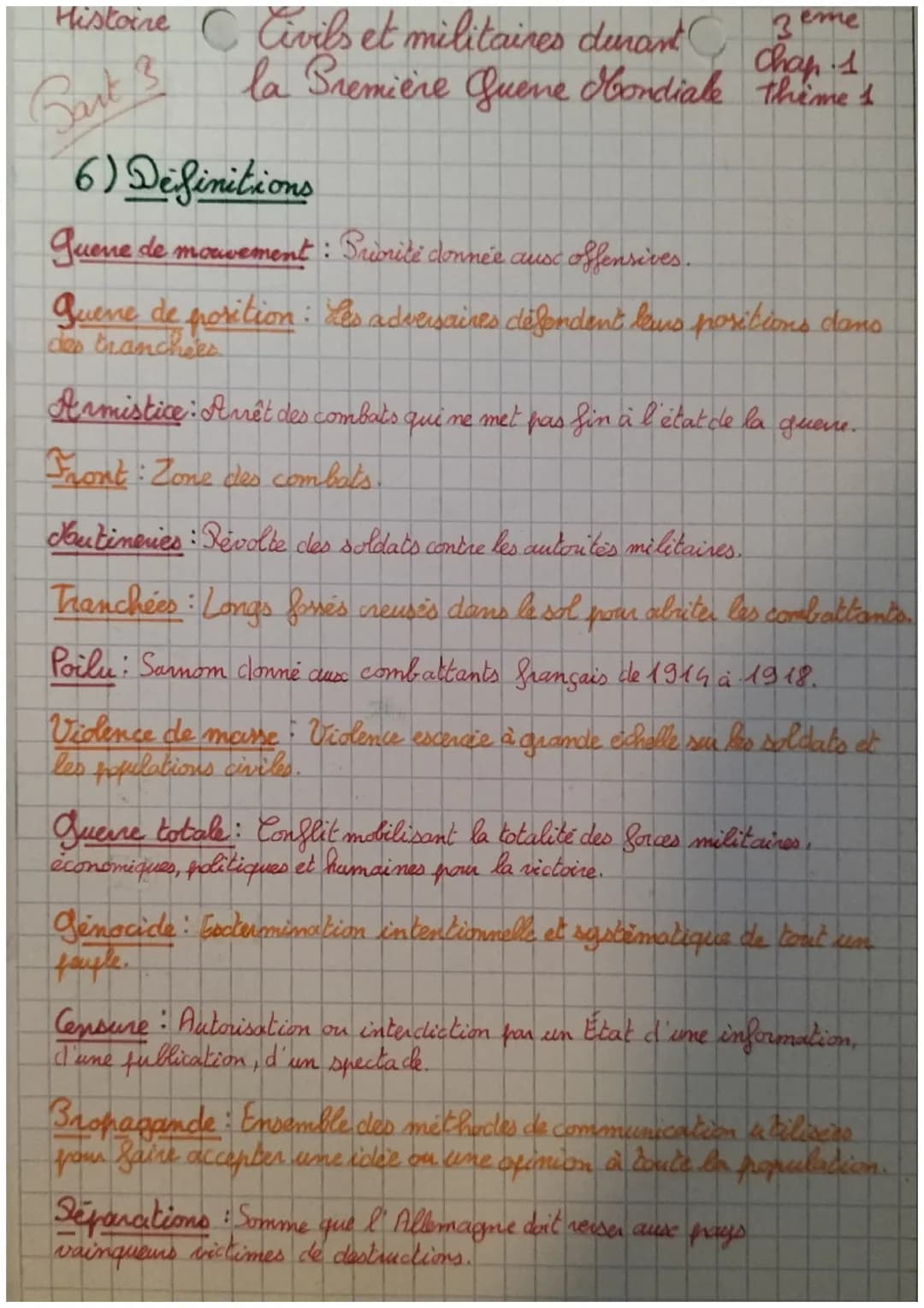 Histoine
Sart 1
guerie
3 eme
○ Civils et militaires durant chap. 1
la Première Quene Nondiale
Theme
position
6 6 6 6 6 6
Triple entente!
• F