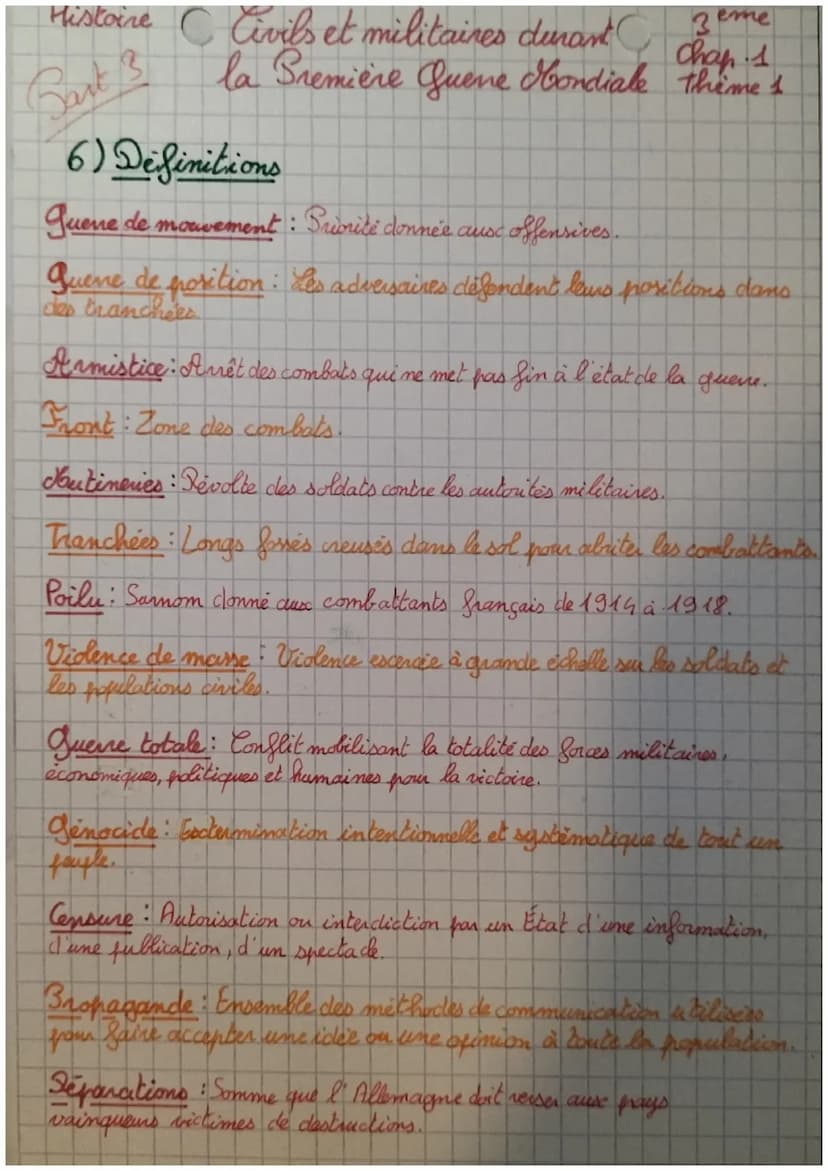 Histoine
Sart 1
guerie
3 eme
○ Civils et militaires durant chap. 1
la Première Quene Nondiale
Theme
position
6 6 6 6 6 6
Triple entente!
• F