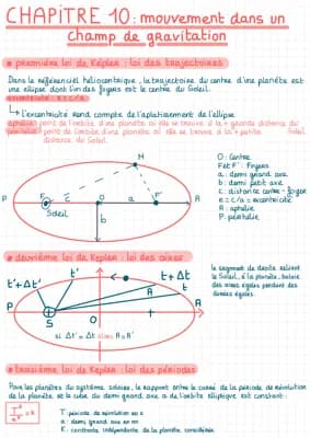 Know Chapitre 10 : mouvements dans un champ de gravitation  thumbnail