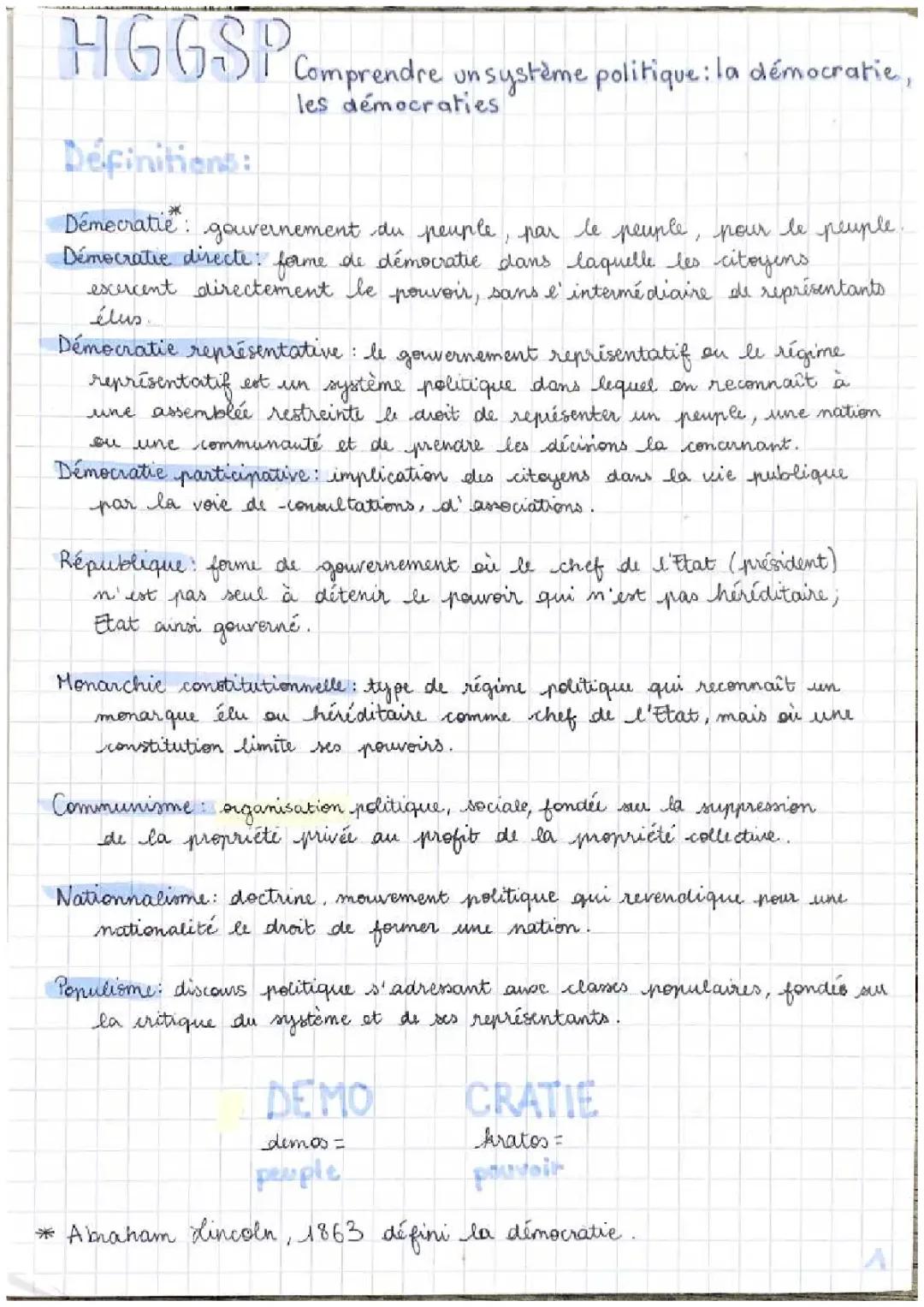 Comprendre un système politique: la démocratie, les démocraties 