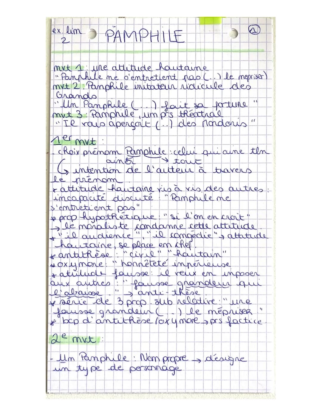 <h2 id="pamphilelescaractresanalyse">PAMPHILE, Les Caractères Analyse</h2>
<p>Le texte de Pamphile La Bruyère est disponible au format PDF e