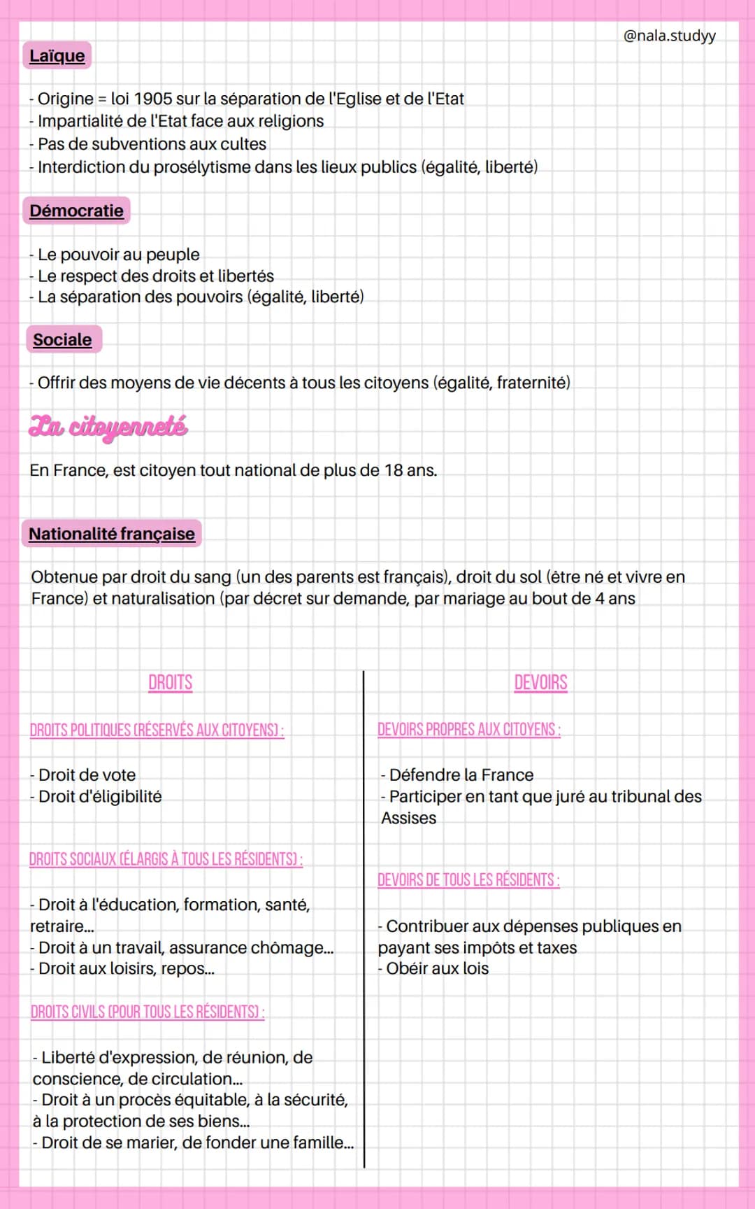 C. moral & Civique
Valeurs, principes et symboles de la République française
Les valeurs républicaines
Idéaux que la République française s'