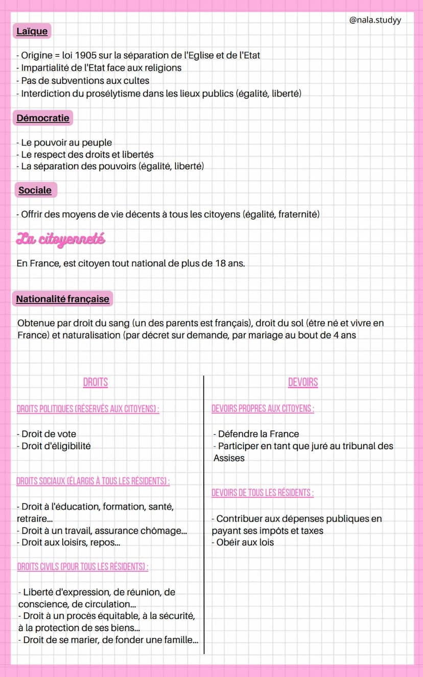 C. moral & Civique
Valeurs, principes et symboles de la République française
Les valeurs républicaines
Idéaux que la République française s'