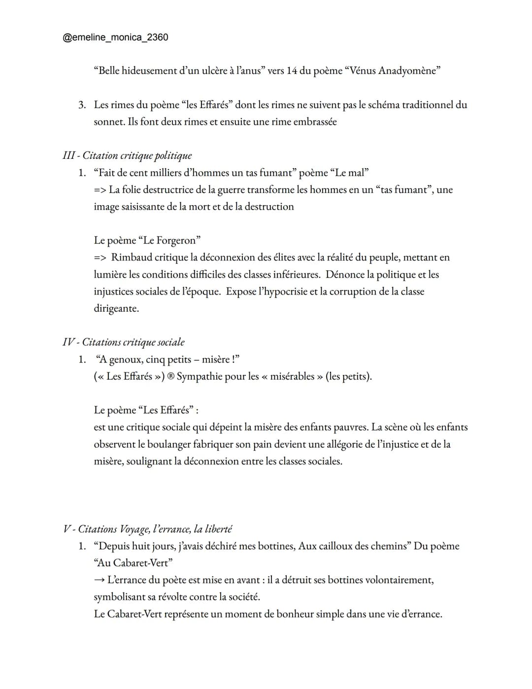 @emeline_monica_2360
Fiche de citations Les Cahiers de Douai - Arthur Rimbaud
(14 citations)
I- Citations: critique religieuse
1. "Il ressus