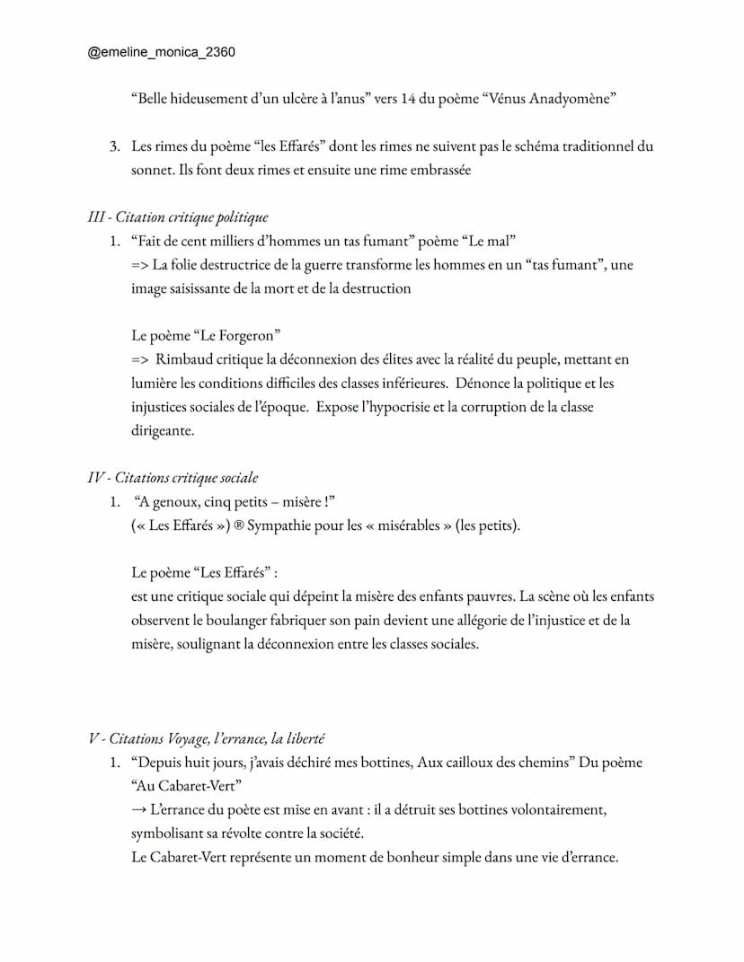 @emeline_monica_2360
Fiche de citations Les Cahiers de Douai - Arthur Rimbaud
(14 citations)
I- Citations: critique religieuse
1. "Il ressus