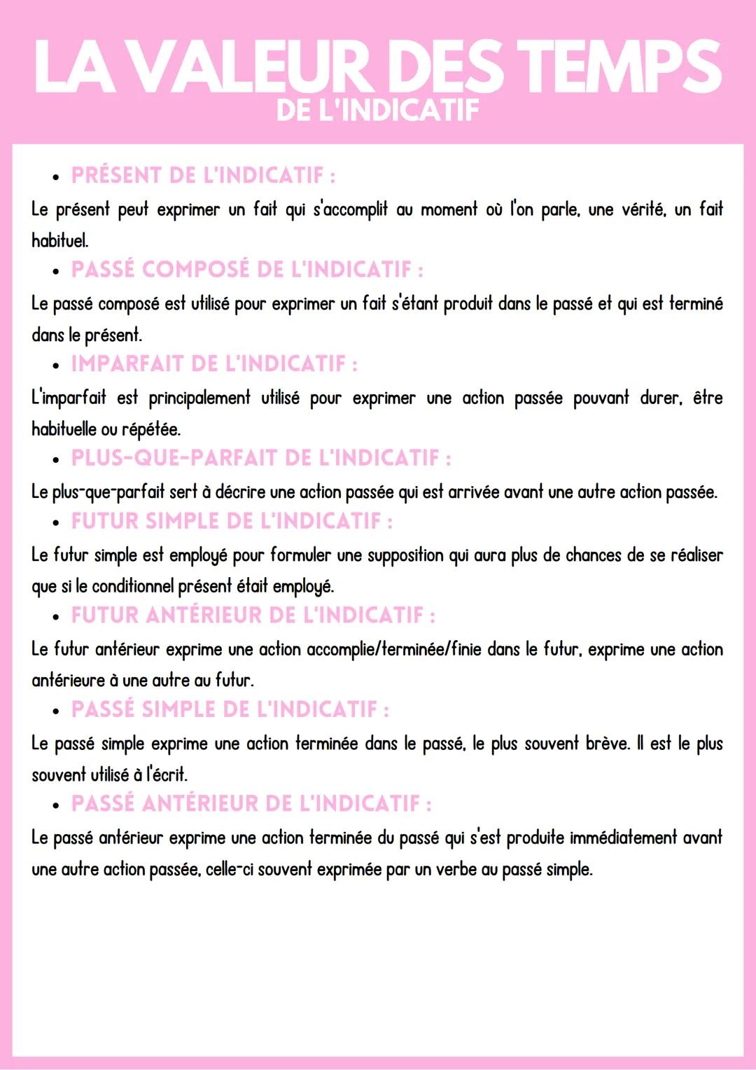 Comprendre les temps en français : indicatif, subjonctif passé et conditionnel