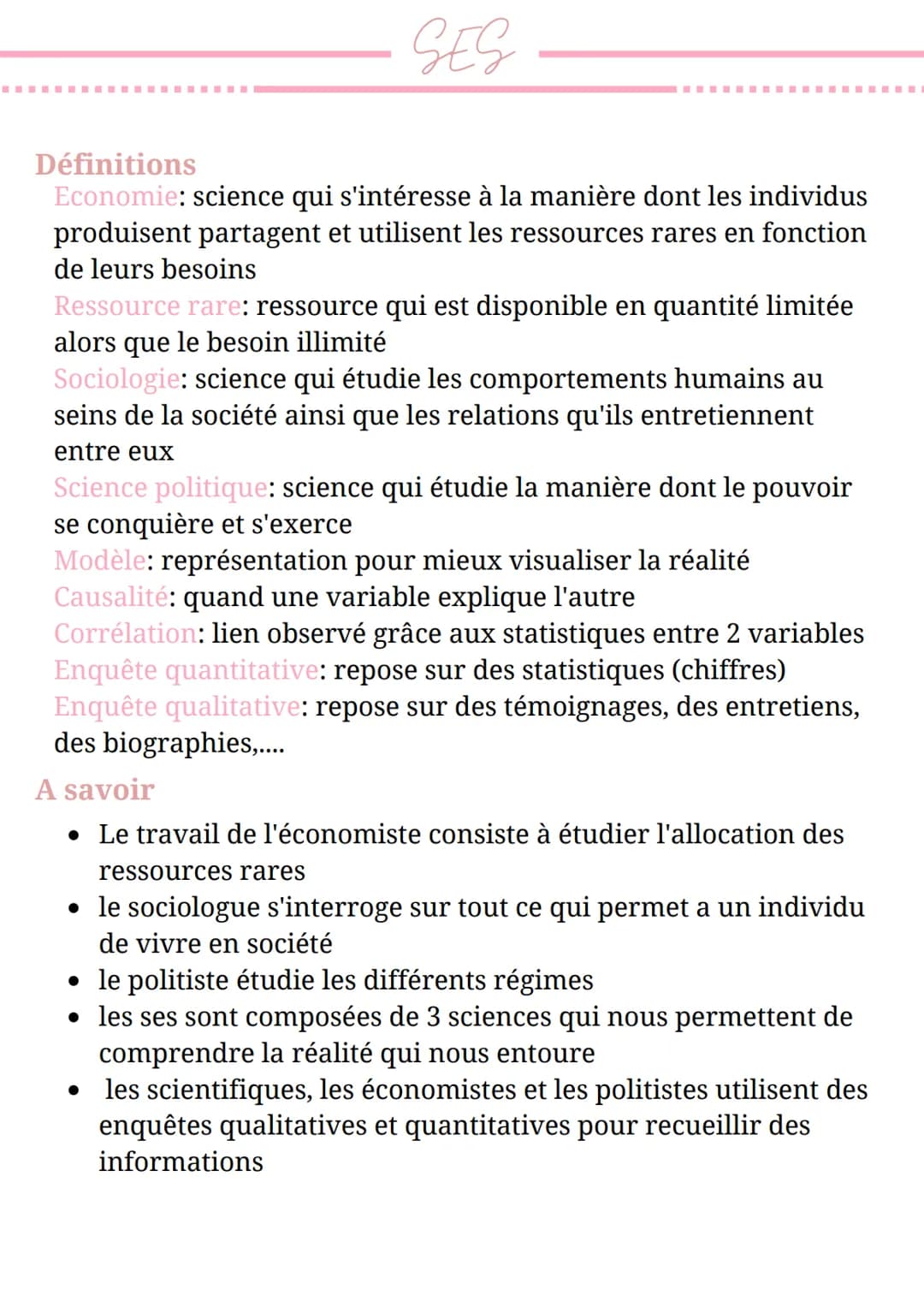 дед
Définitions
Economie: science qui s'intéresse à la manière dont les individus
produisent partagent et utilisent les ressources rares en 