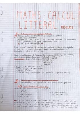 Know Maths 4e : Calcul littéral (règles) thumbnail