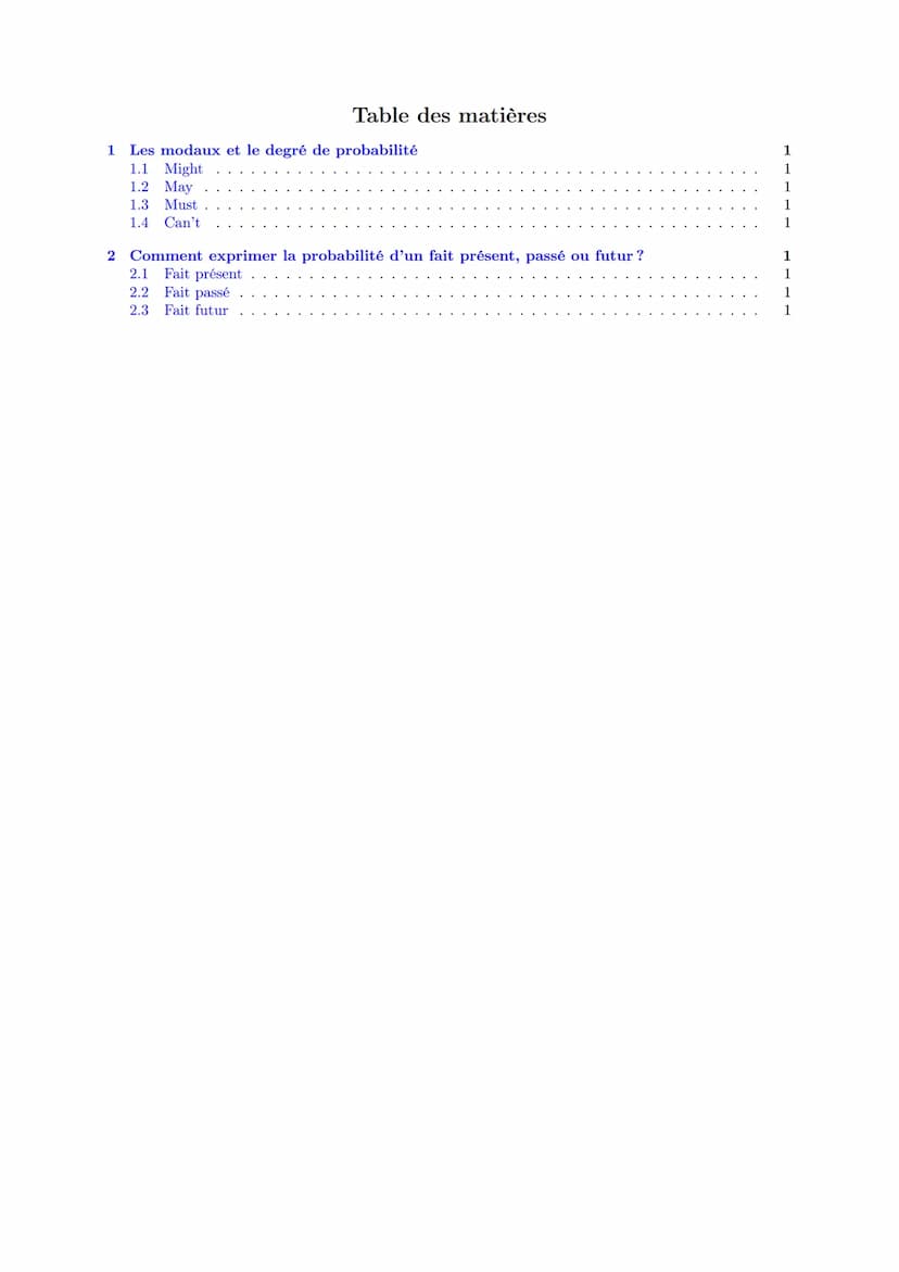LYCEE GENERAL ET TECHNOLOGIQUE LA BRUYERE
Expression de la probabilité, de l'obligation,
absence d'obligation, l'hypothèse et la
condition
2