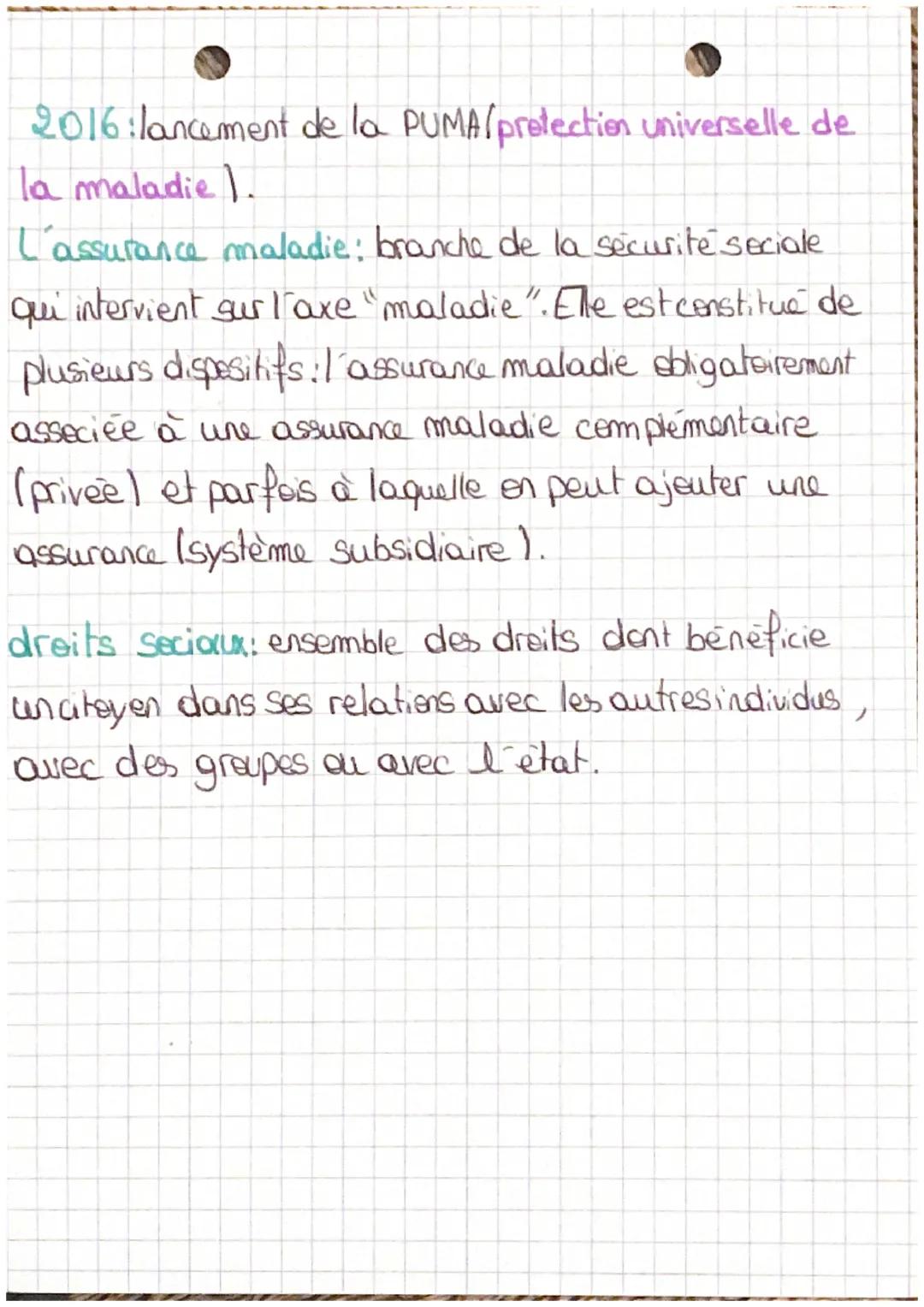 •Fendements et valeur de la..
protection sociale
Protection sociale: ensemble des dispositifs d'accompagne-
ment permettant à chaque individ