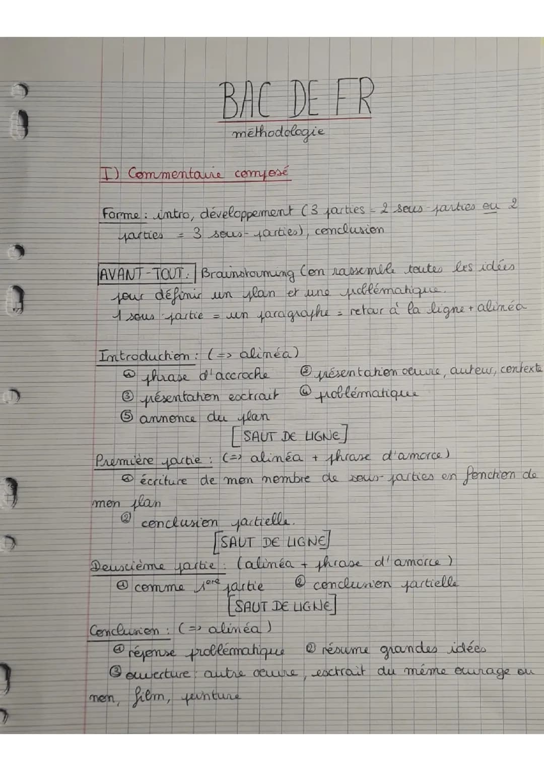 Méthodologie Bac de Français 