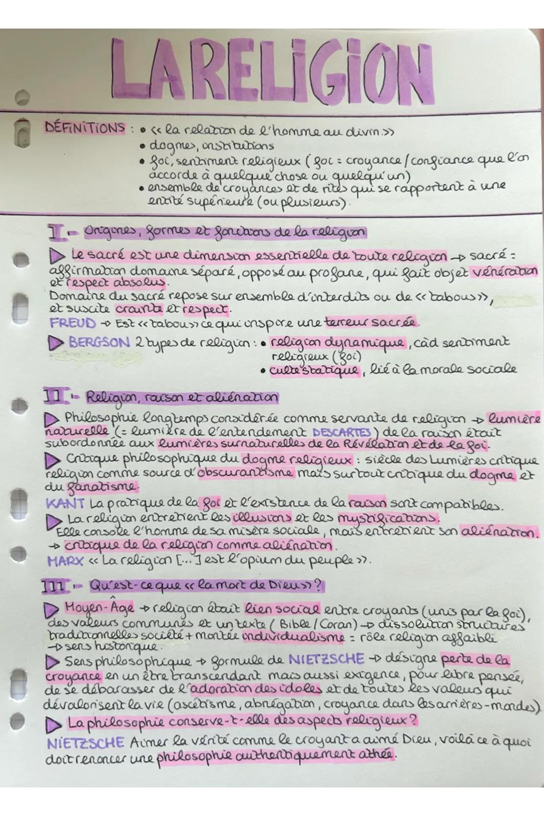 # LARELIGION

DÉFINITIONS: <<«la relation de l'homme au divn.>>

*   dogmes, institutions
*   foi, sentiment religieux (foc = croyance / con