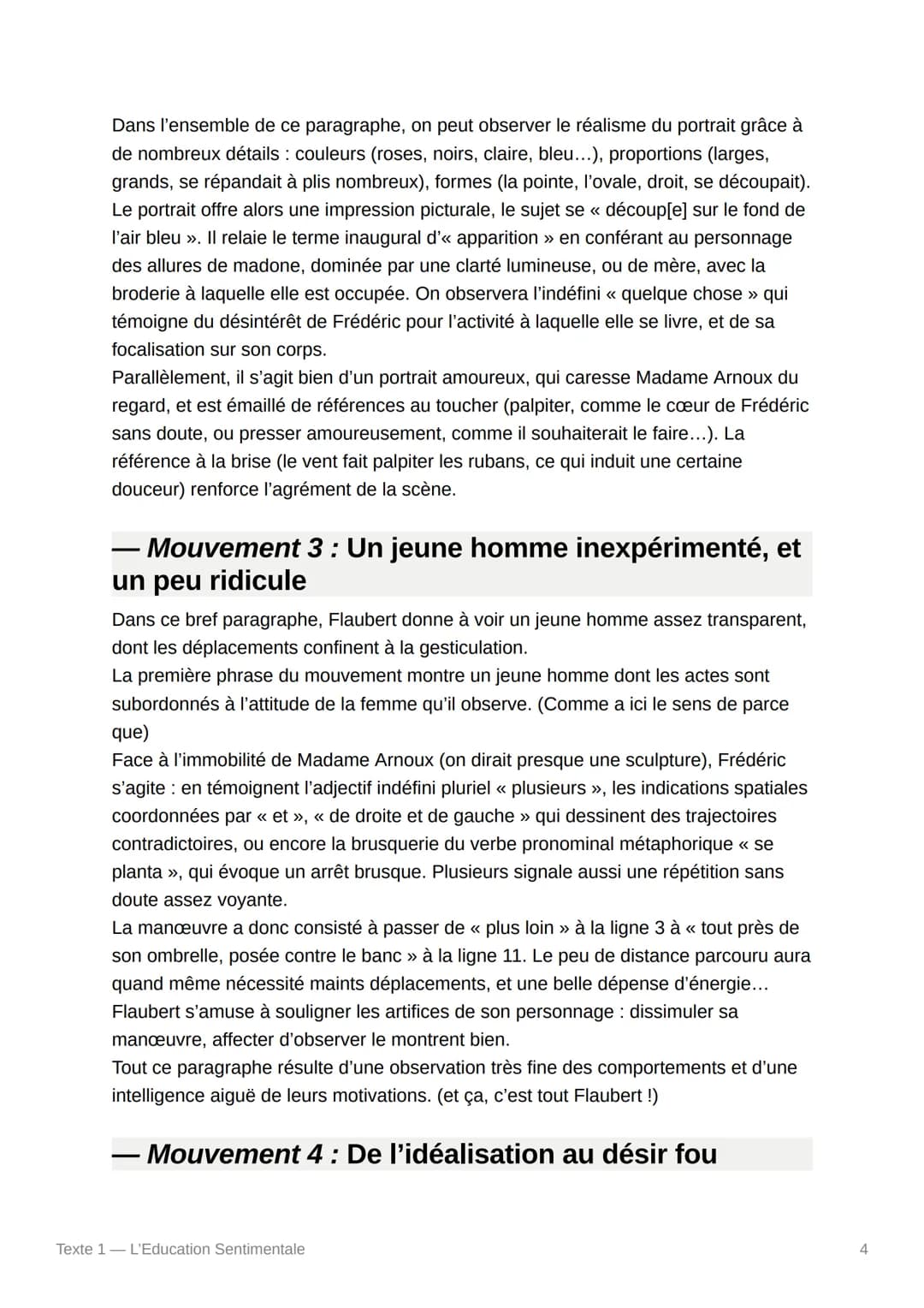 Texte 1- L'Education
Sentimentale
Texte 1 L'Education Sentimentale
Texte :
Ce fut comme une apparition :
Elle était assise, au milieu du ban