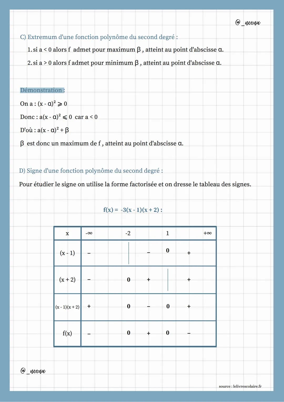 1] Fonction valeur absolue:
A) Définition et courbe représentative:
Valeur absolue: f(x) = |x|
On a f(x) = -x si x < 0
xsix>0
La fonction va