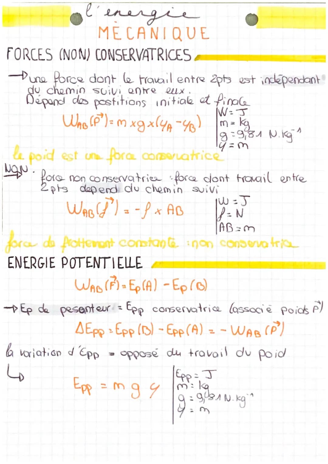 L’énergie mécanique 