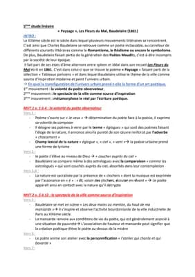Know Analyse linéaire Paysage Baudelaire  thumbnail