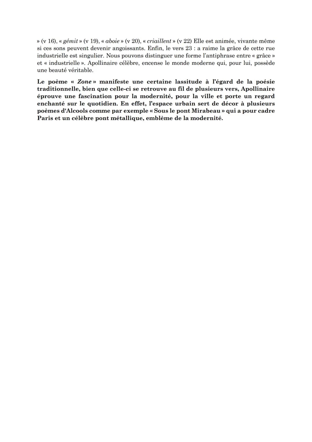 <<< Zone »
Alcools, APOLLINAIRE Étude du texte : «< Zone », Apollinaire.
INTRODUCTION :
Guillaume Apollinaire incarne « l'esprit nouveau » s
