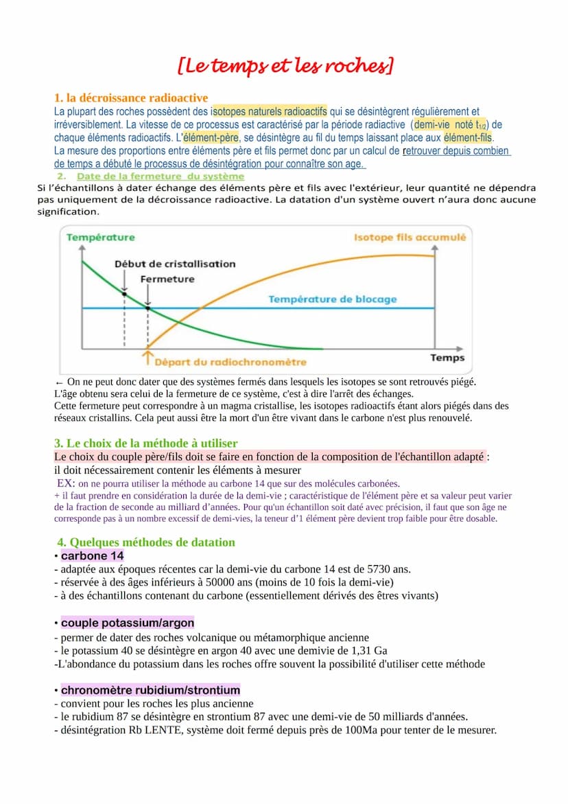 [Le temps et les roches]
La datation des événements géologiques et de leurs durées a commencé historiquement par une lecture des traces insc