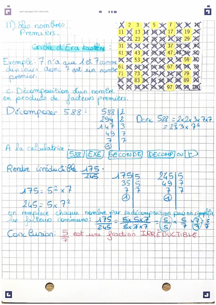 -
ARITHMETIQUE
I. Multiples et diviseurs
a. division euclidienne.
dividende
-diviseor
146 11²
-11 13
-33
3
F quotient
Donc 146- 11x 13+ 3 et