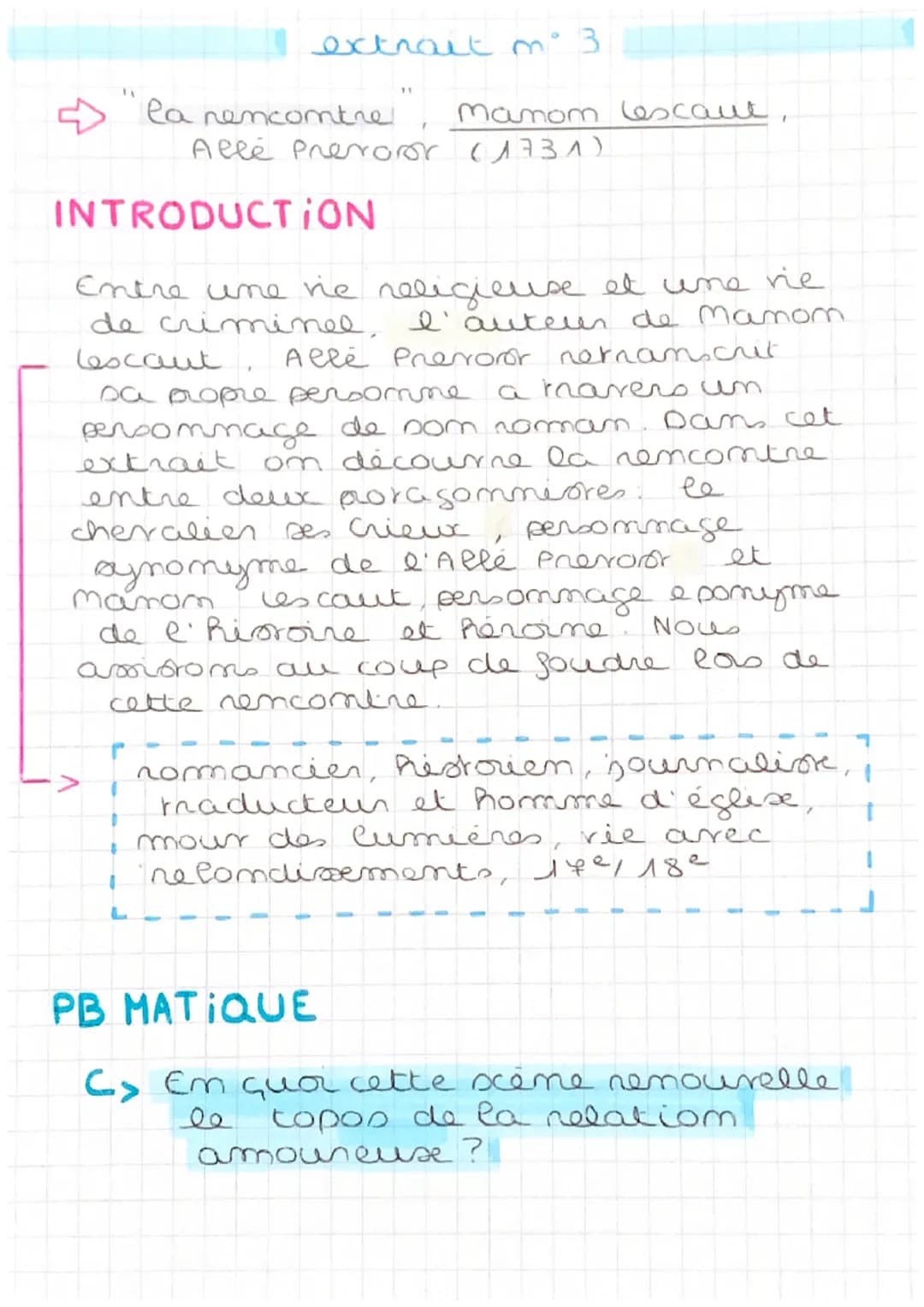 extrait m² 3
trai
la rencontre
he", mamom lescaut
Alle Prevoror (1731)
INTRODUCTION
7
Entre une vie religieuse et une vie
de criminel, l'aut