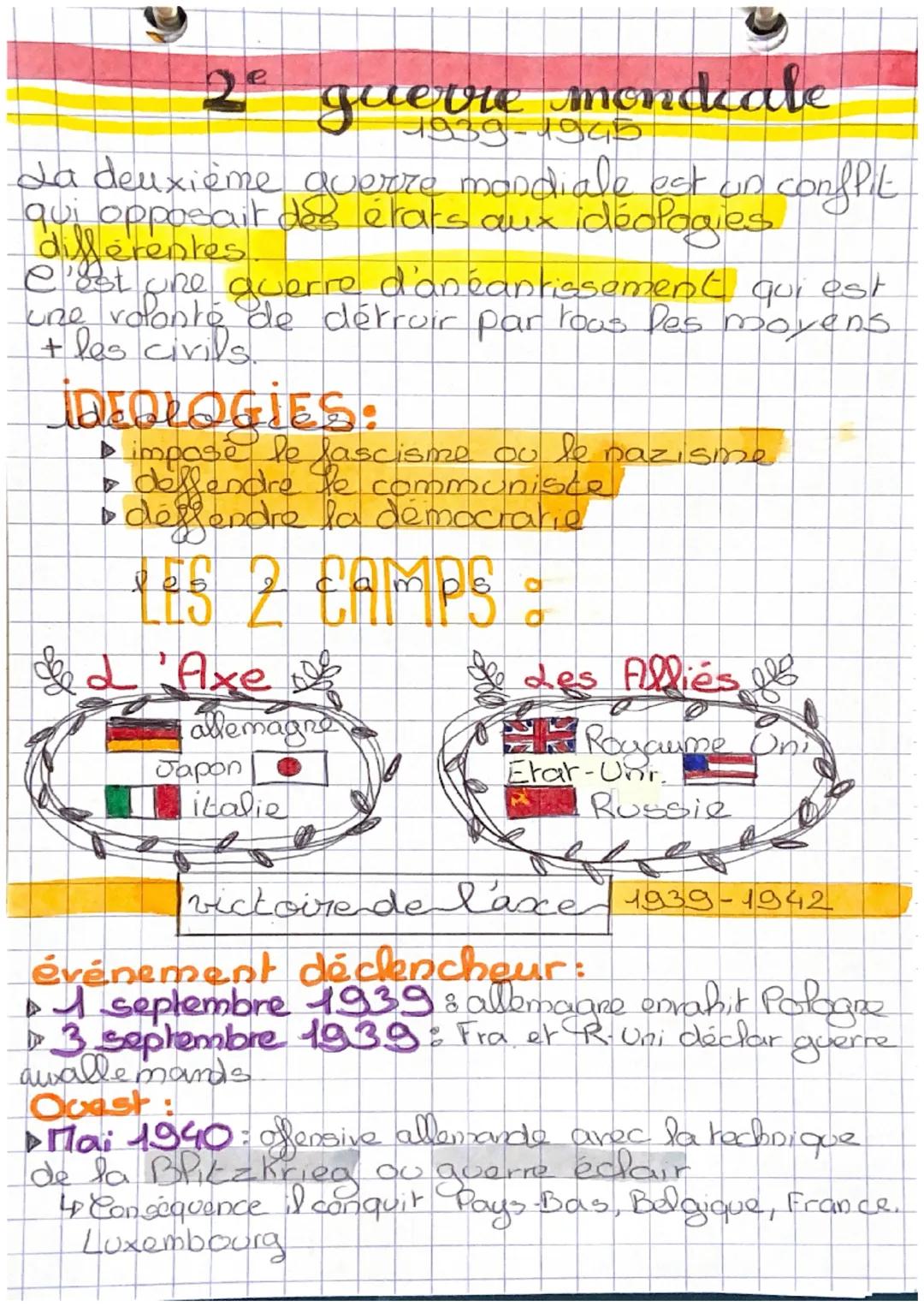 2e guerre mondiale
1939-1945
La deuxième querre mondiale est un conflit
qui opposait des erats aux idéologies
dillerentes
e'sst wire querre 