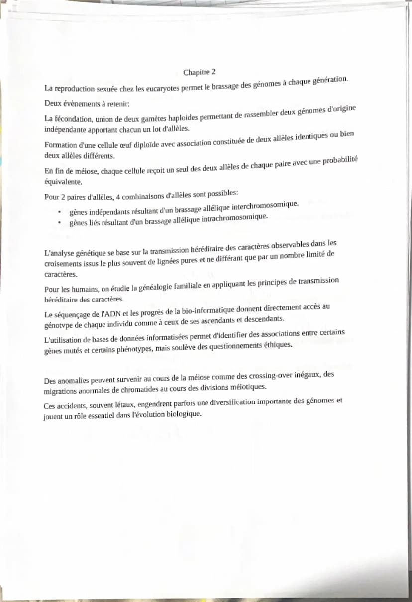 Chapitre 1
Un clone correspond à un ensemble de cellules issues de mitoses d'une unique cellule initiale.
La succession de réplications et d
