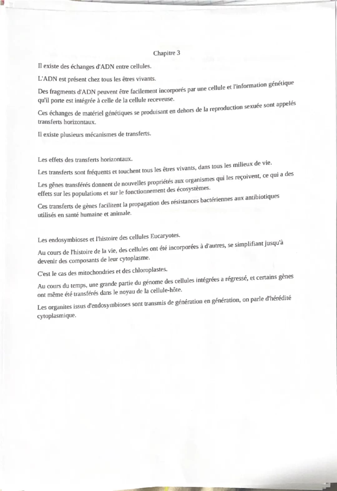 Chapitre 1
Un clone correspond à un ensemble de cellules issues de mitoses d'une unique cellule initiale.
La succession de réplications et d