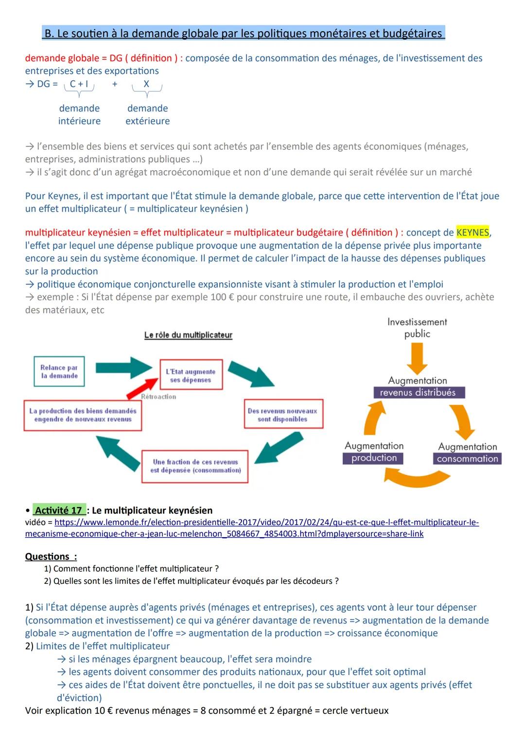 Chapitre 6 - Comment lutter contre le chômage ?
A la fin du chapitre, vous devez être capable de :
Savoir définir le chômage et le sous-empl