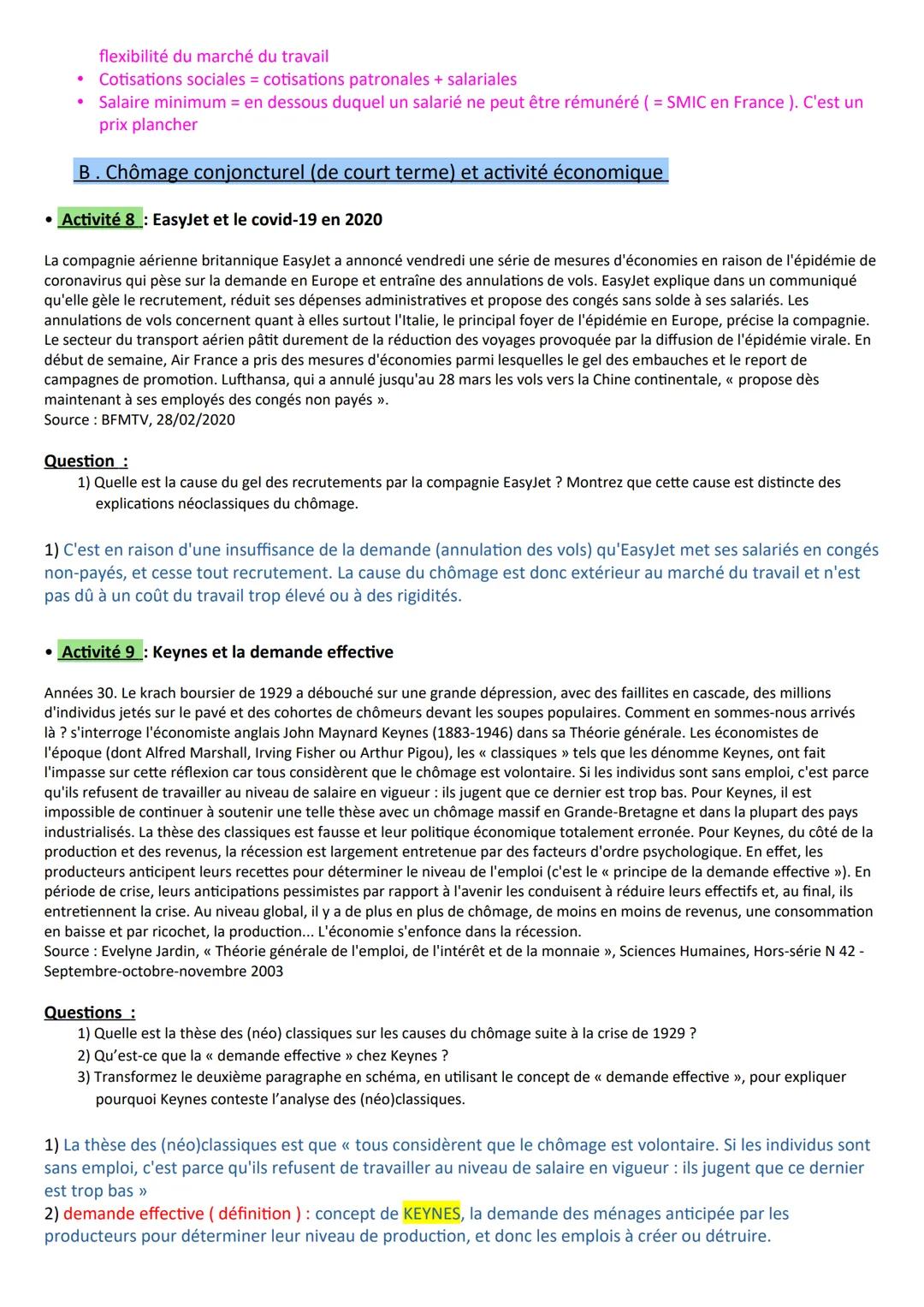 Chapitre 6 - Comment lutter contre le chômage ?
A la fin du chapitre, vous devez être capable de :
Savoir définir le chômage et le sous-empl