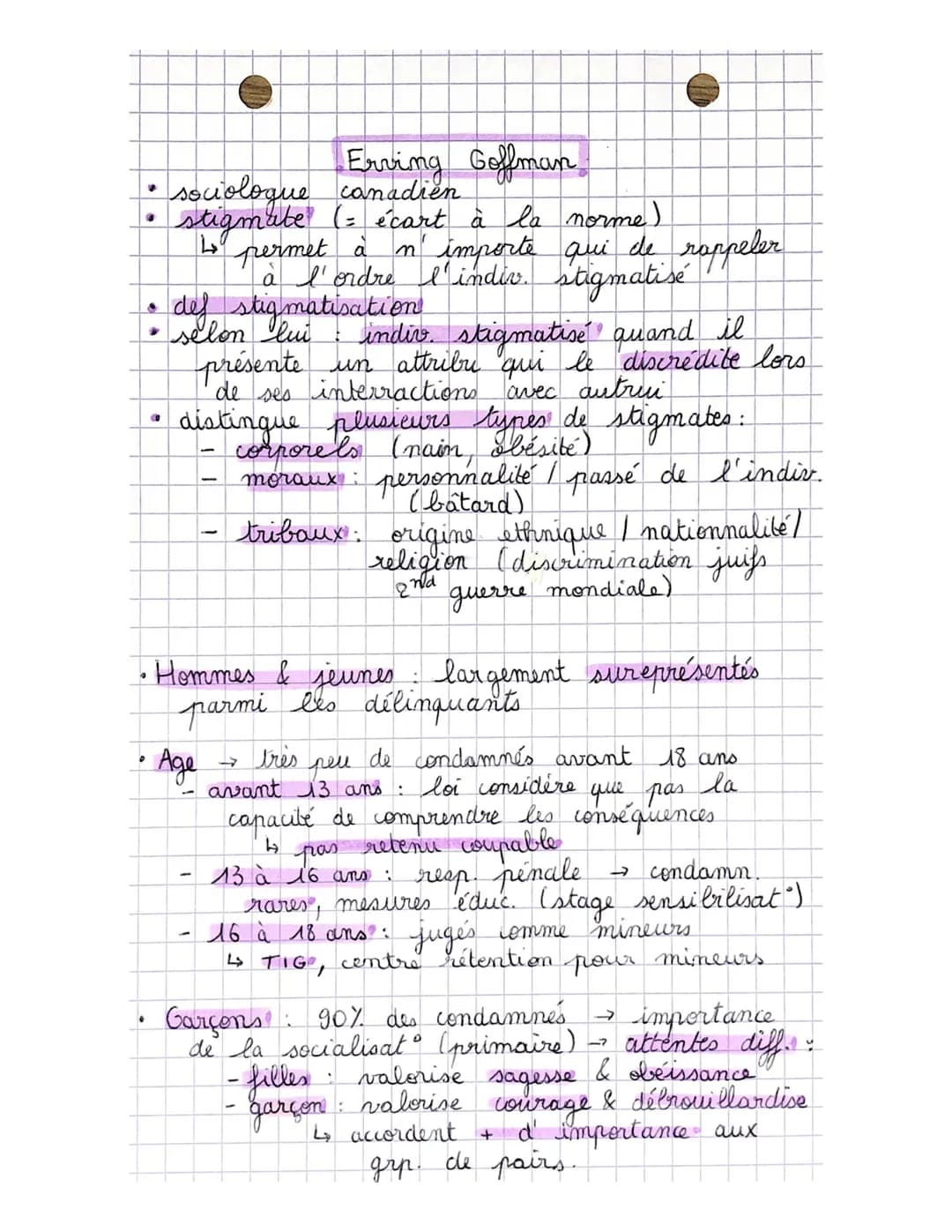 CHAP.
7
Processus sociaux qui conduisent à la
deviance
sociologie
?
Règles peuvent changer dans le temps
e
Déviance → gan qui ne respecte.
M