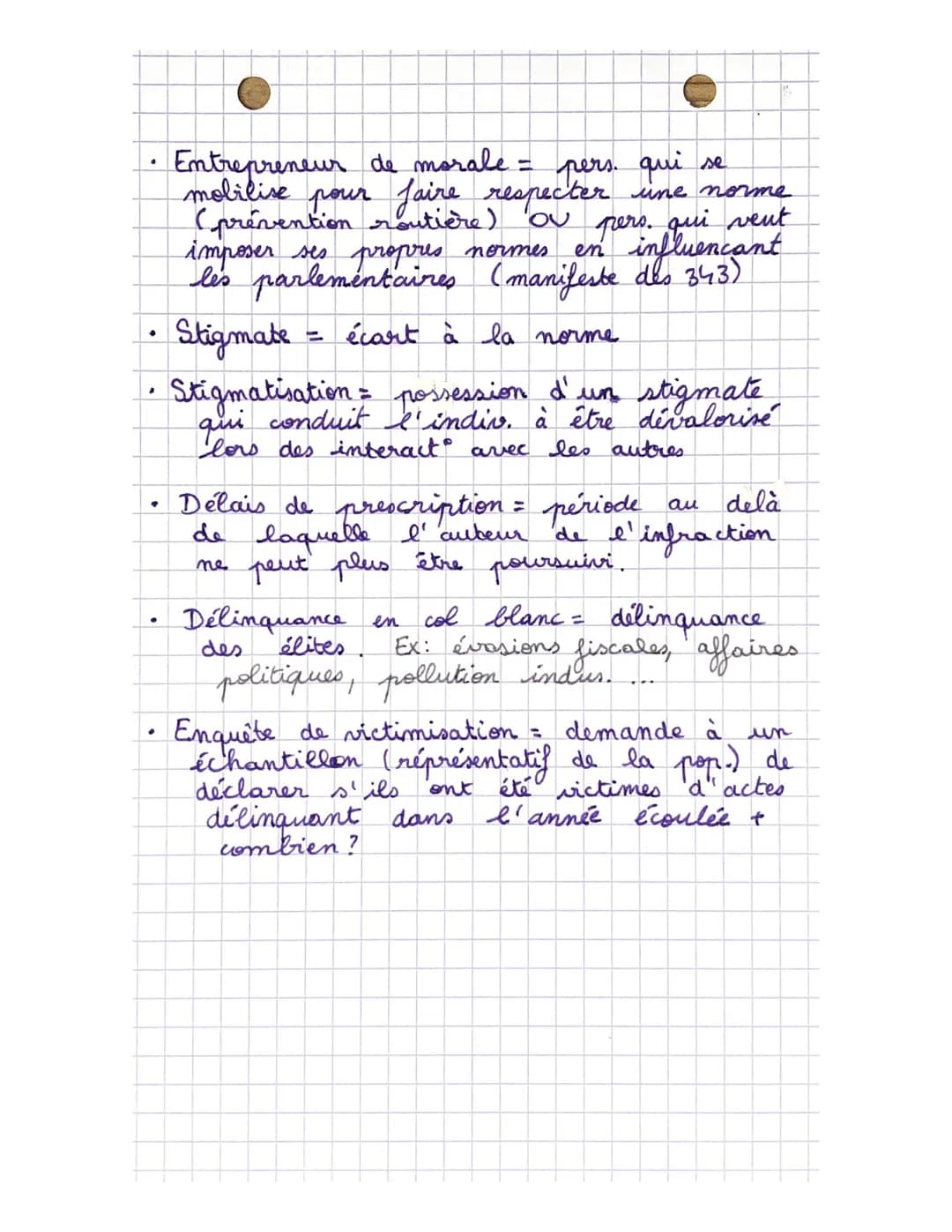 CHAP.
7
Processus sociaux qui conduisent à la
deviance
sociologie
?
Règles peuvent changer dans le temps
e
Déviance → gan qui ne respecte.
M