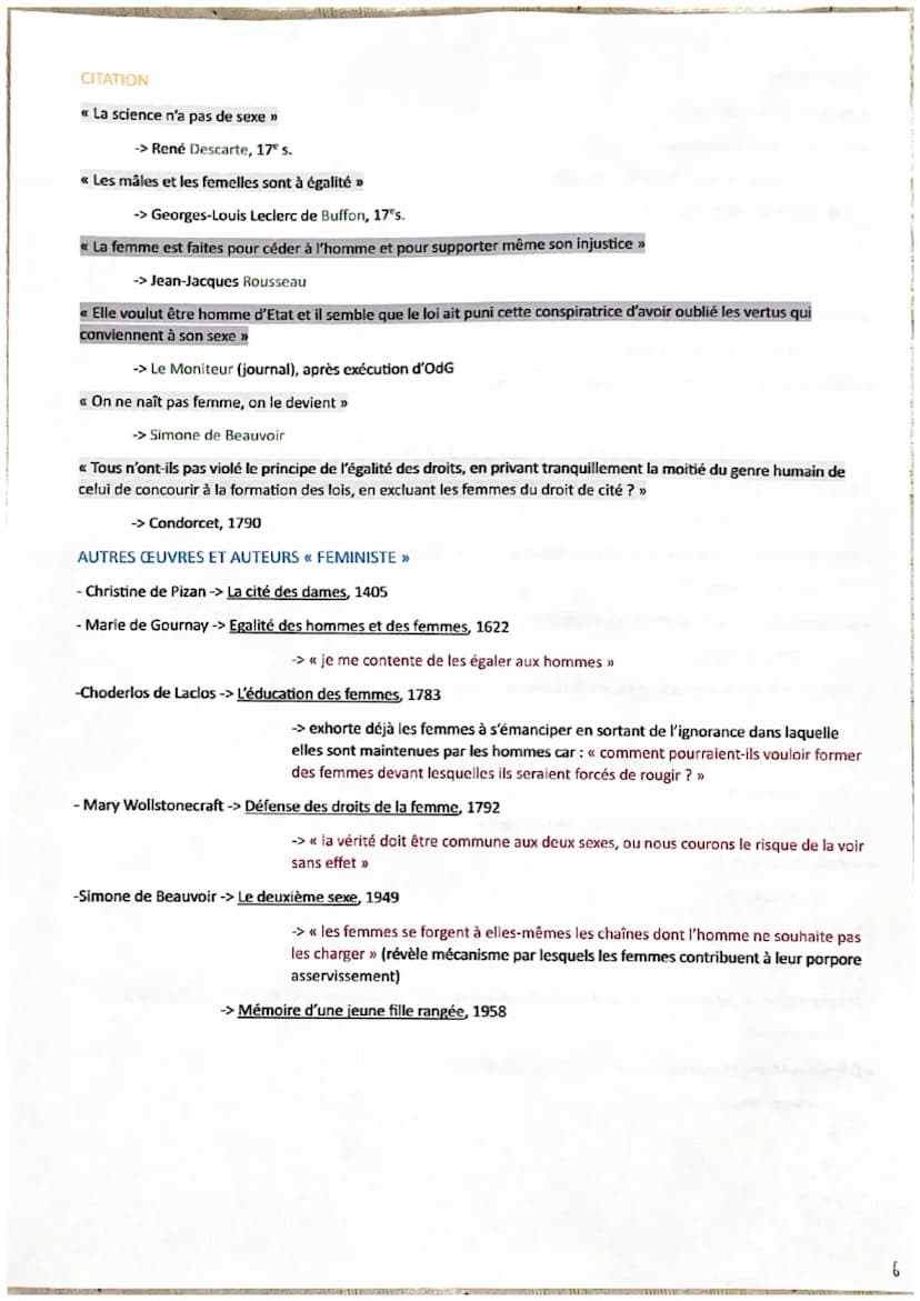 CEuvre : La Déclaration des droits de la femme et de la citoyenne, Olympe de Gouge, 1791
Parcours : Ecrire et combattre pour l'égalité
BAC D