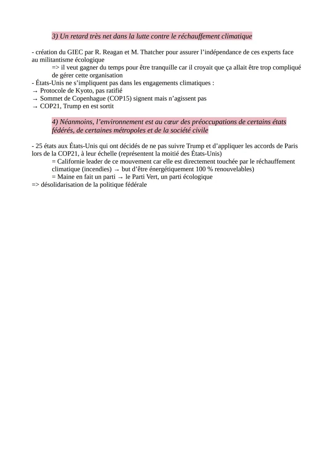 H.G.G.S.P. THÈME 4 : L’ENVIRONNEMENT ENTRE EXPLOITATION ET
PROTECTION : UN ENJEU PLANÉTAIRE
AXE 3: LES ÉTATS-UNIS
ET LA QUESTION ENVIRONNEME