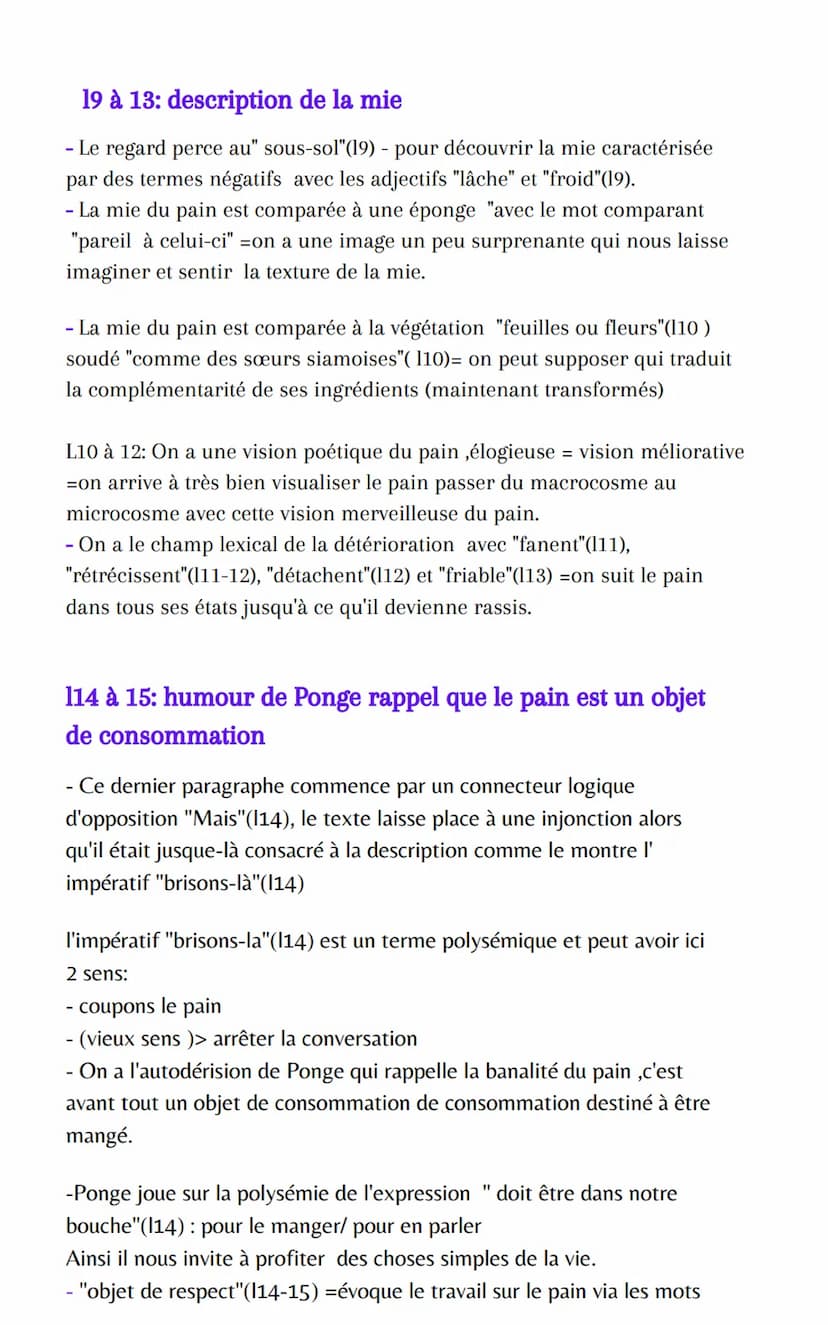 Explication de texte "Le pain"
Francis Ponge
Introduction:
Ponge publie en 1942, un recueil de poèmes Le parti pris des choses
et rompt avec