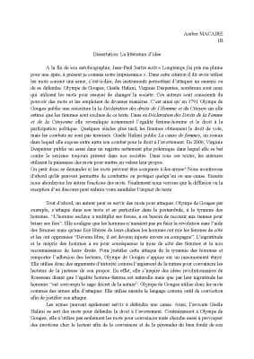Know Dissertation sur La Déclaration des Droits de la Femme et de la Citoyenne de Olympe de Gouges thumbnail