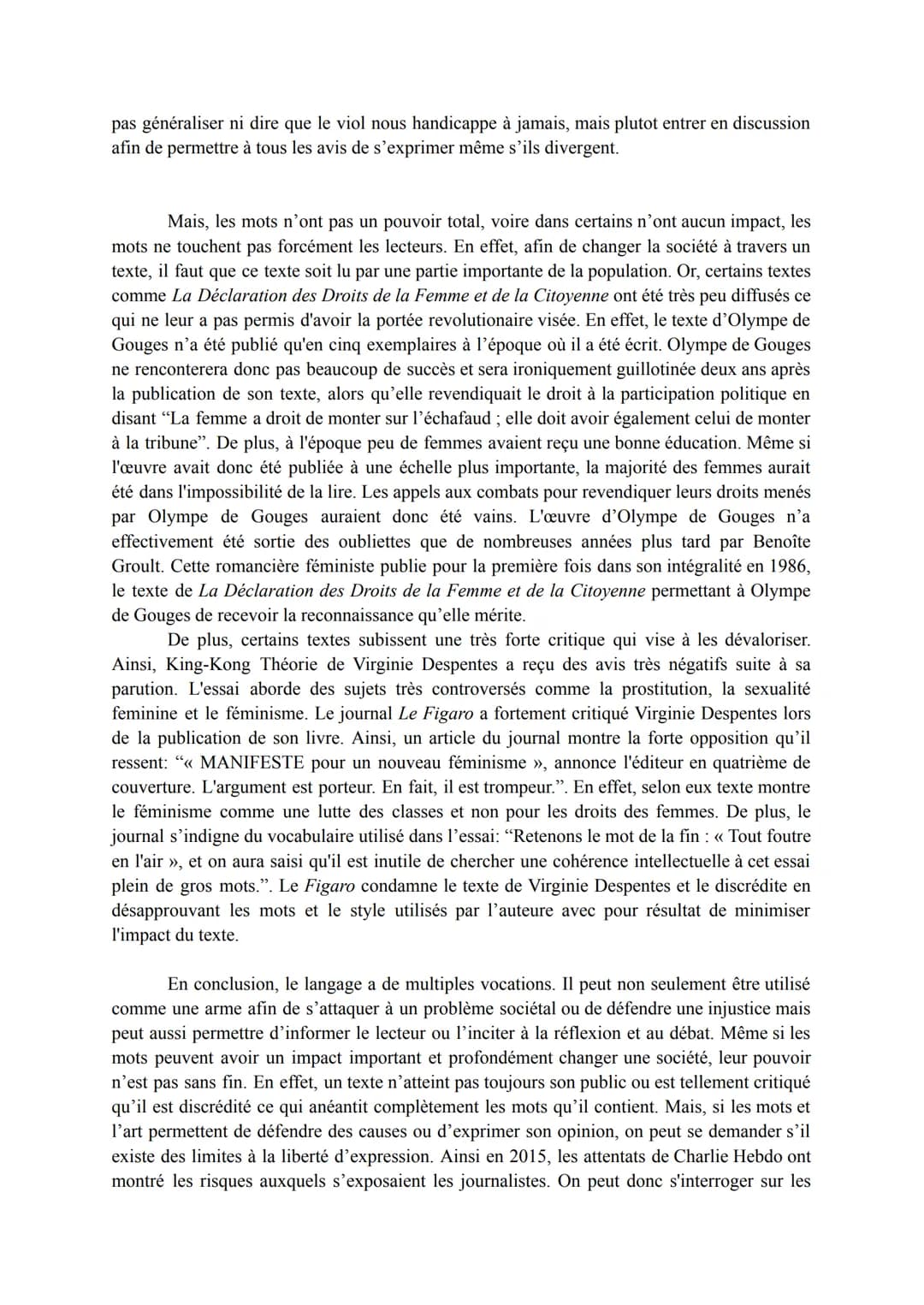 Dissertation: La littérature d'idée
Ambre MACAIRE
1B
A la fin de son autobiographie, Jean-Paul Sartre écrit «< Longtemps j'ai pris ma plume
