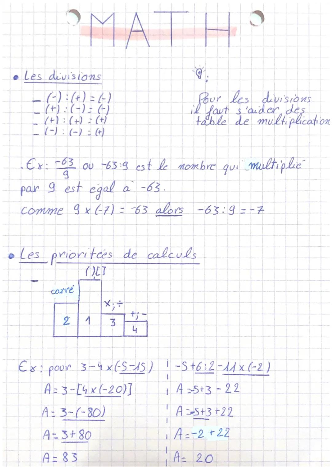 • Les Nombres Relatifs
5 2
4
-5-4-3-2
3
2
A
2 M
-2
-3
-4
SS
S
+
MATH
+
-
D x
Are des ordonnées
1 2 3 4 $
Axe des abscisses
Dans le codage d'