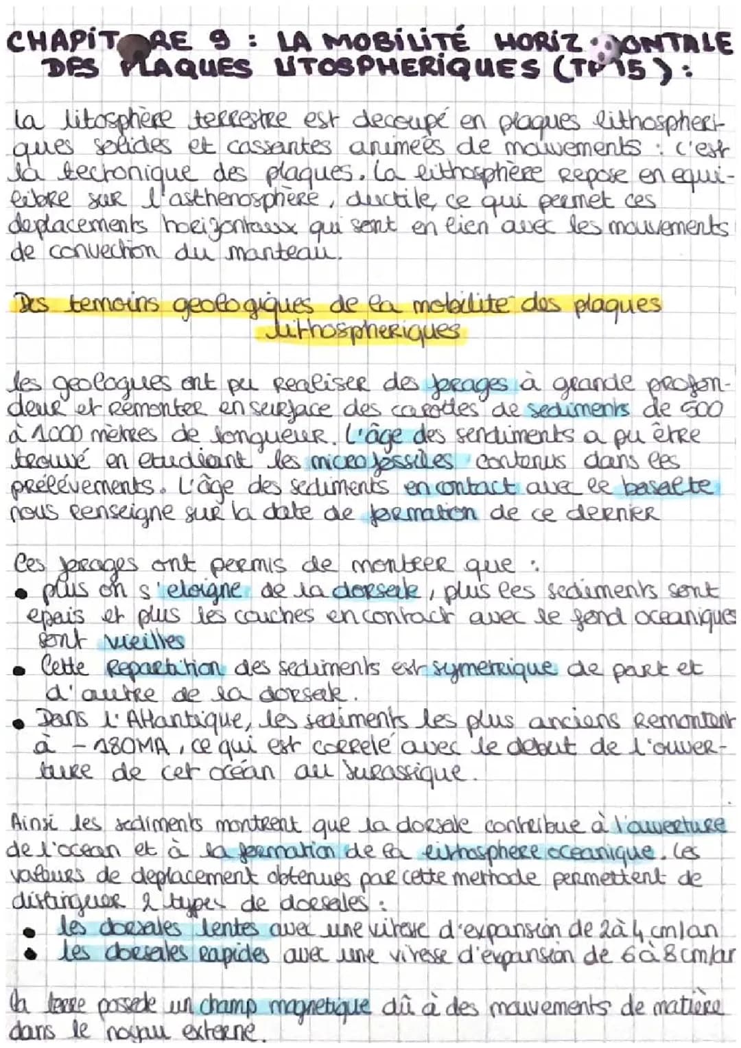 La mobilité horizontale des plaques lithosphériques