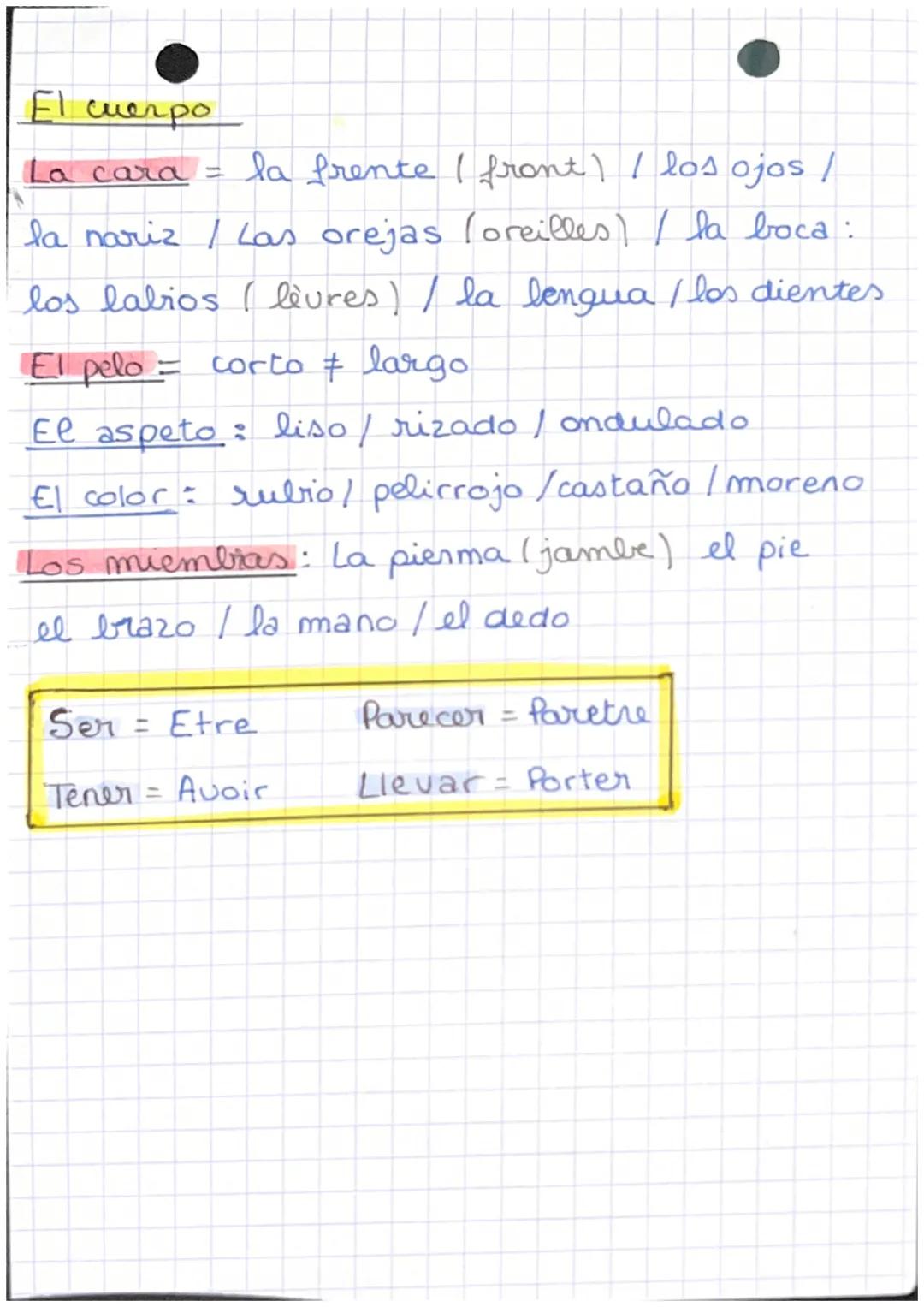 16
•Espagnol
Vocabulario: El Retrato
Alegre (joyeux) ‡ serio
Hablador bavard] # callado (reservé |
Sociable #Huraño (timide)
Discreto demost