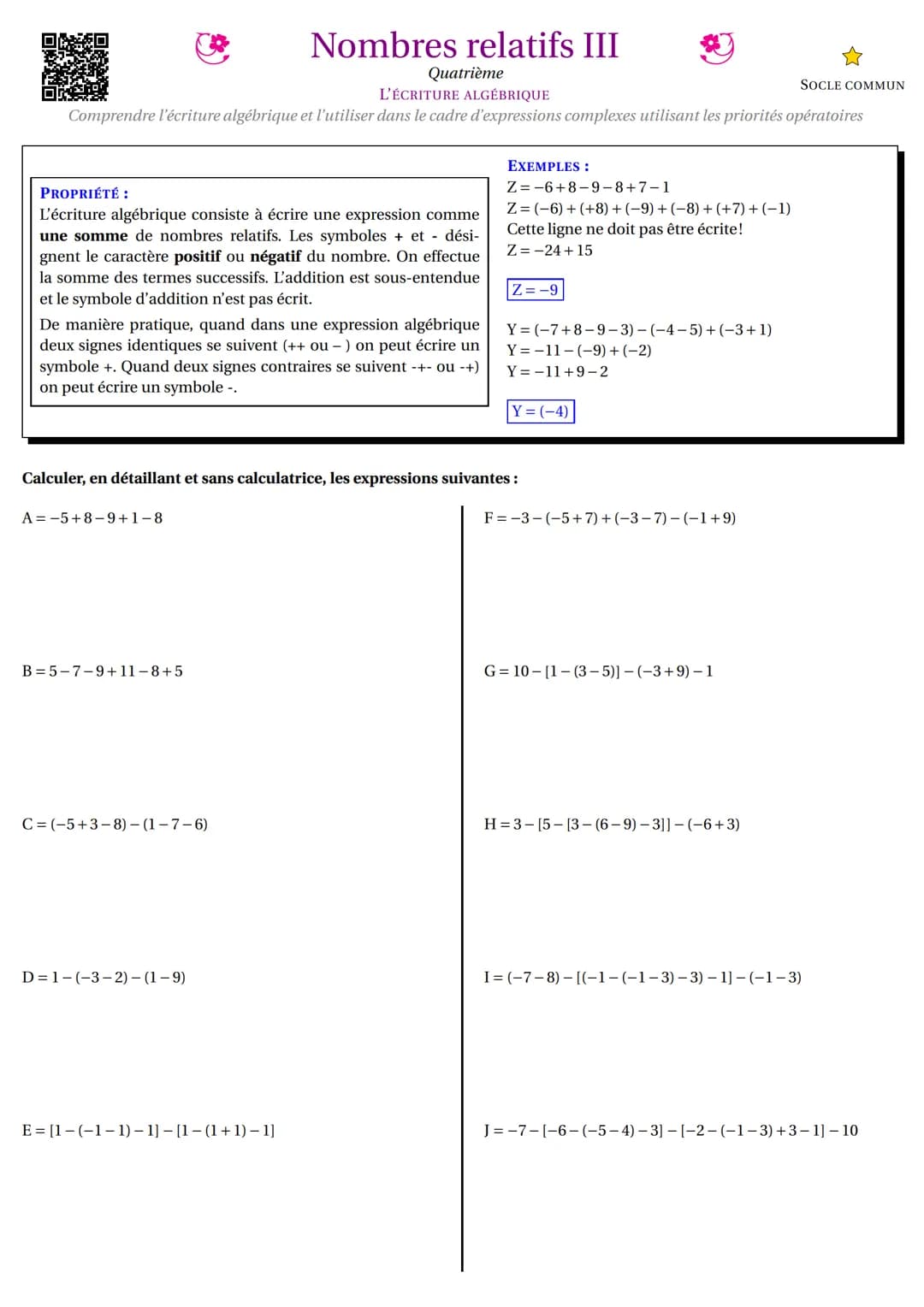 Fabrice ARNAUD
Version du 2 mars 2023
pi.ac3j.fr
contact@ac3j.fr
FICHE D'EXERCICES TECHNIQUES Ⓡ
Mathématiques pour le collège
<< Les travaux