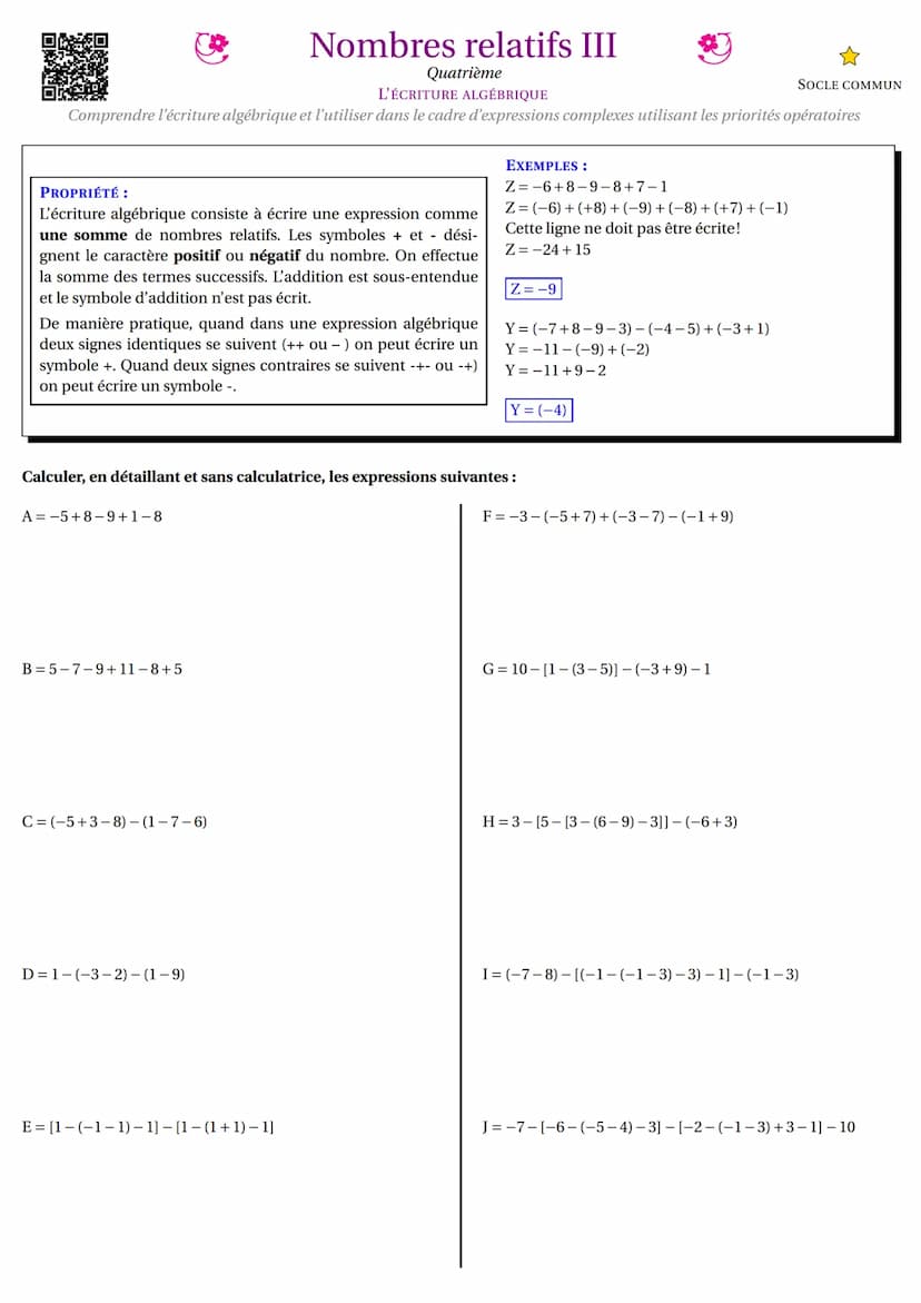 Fabrice ARNAUD
Version du 2 mars 2023
pi.ac3j.fr
contact@ac3j.fr
FICHE D'EXERCICES TECHNIQUES Ⓡ
Mathématiques pour le collège
<< Les travaux