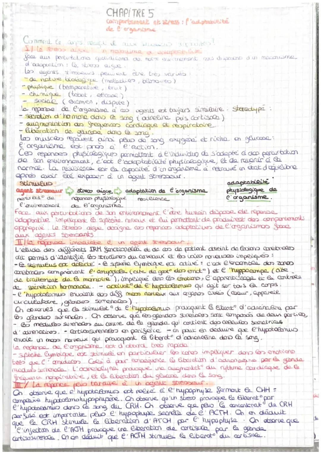 =
CORPS HUMAIN ET SANTEE
intro: pour faire face au perturbat" de son enormement l'organisme est capable des colopte
stress biologique le com