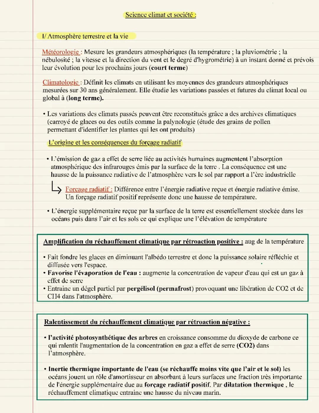 Science et Climat pour les Terminales : Enseignement Scientifique