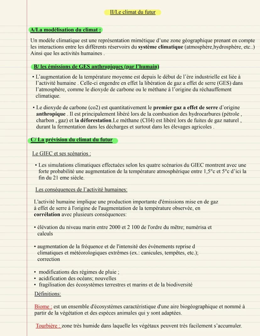 Science climat et société :
I/ Atmosphère terrestre et la vie
Météorologie : Mesure les grandeurs atmosphériques (la température ; la pluvio