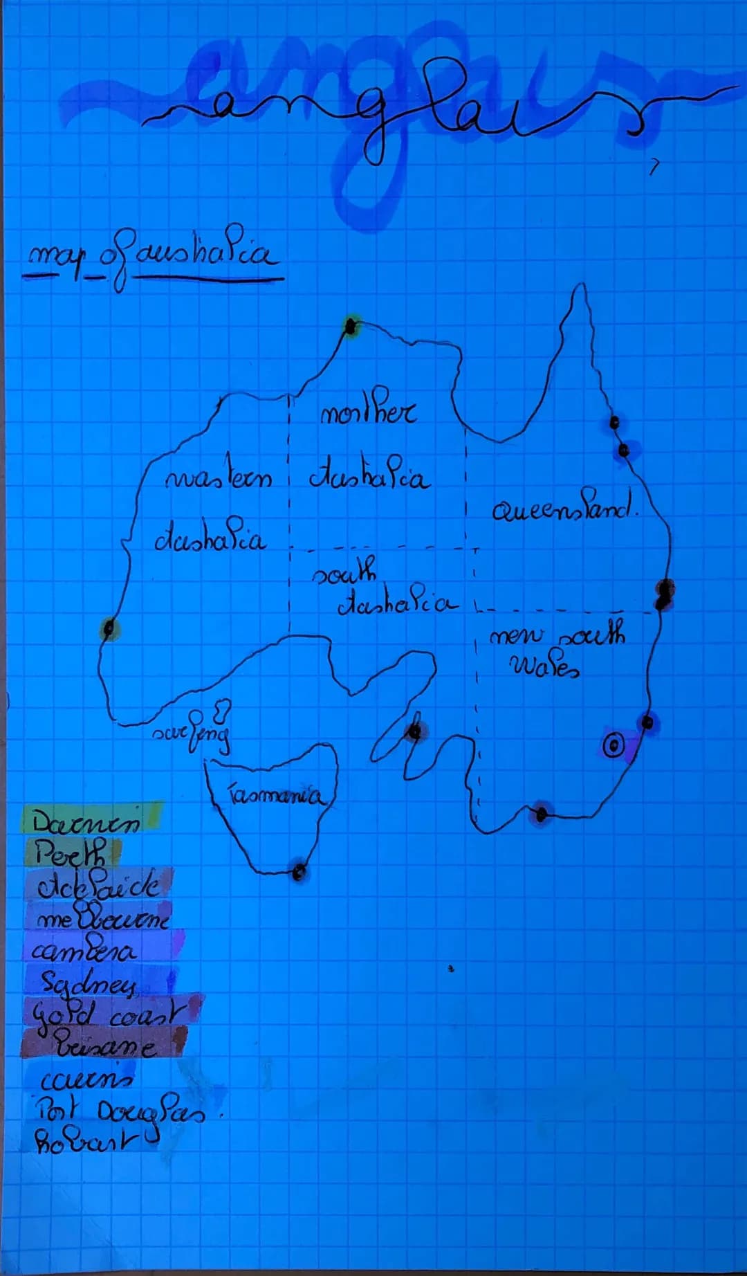carte Australie 