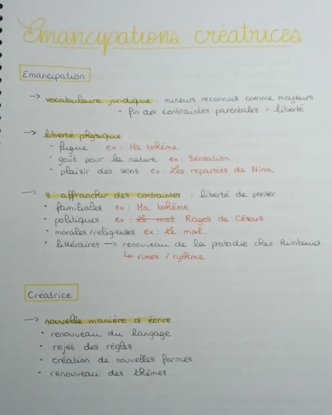 Emancipations créatrices
Emancipation
→ vocabulaire juridique
→> liberté physique
6
fugue
mineurs reconnus comme majeurs
A
liberté
fin des c